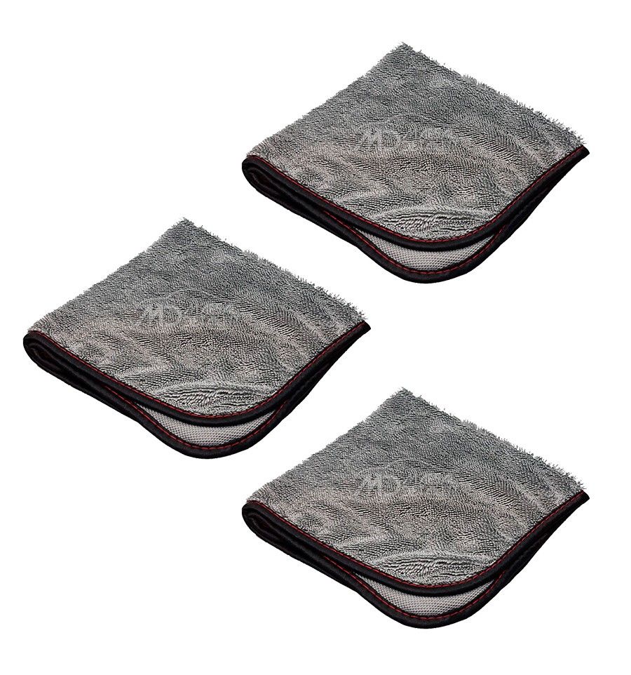 BestFiber Kit de 3 GLASS Toalla microfibras cristales 40x40 cm 500 GSM