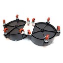Placa de soporte metálica para unir 2 Bucket Dolly