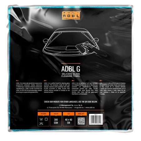 ADBL G Toalla para limpiar cristales 40x40 cm 300 GSM