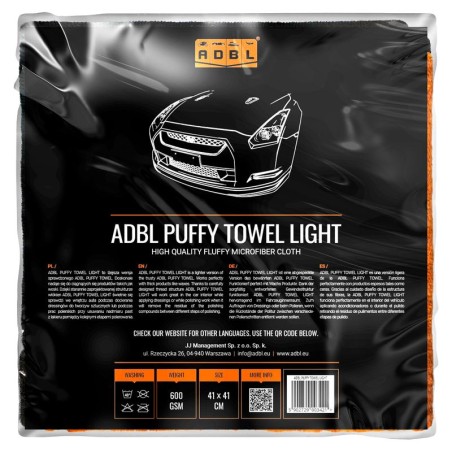 ADBL PUFFY TOWEL LIGHT Toalla delicada para quick details, ceras rápidas