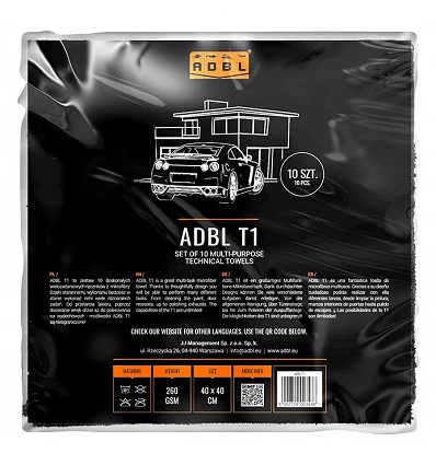 ADBL T1 Kit de 10 toallas multiusos para el coche