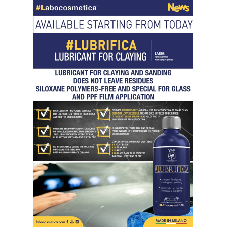 Labocosmetica LUBRIFICA Lubricante para descontaminar pintura concentrado 500 mL