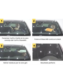 Kit de detallado de cristales CarPro Clarify -  BestFiber Waffle y Perfect Glass
