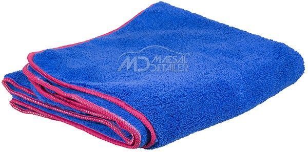 Toalla para secar el coche de microfibra azul mullida de 90x60 cm