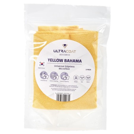 ULTRACOAT YELLOW BAHAMA Kit de 2 toallas de microfibras