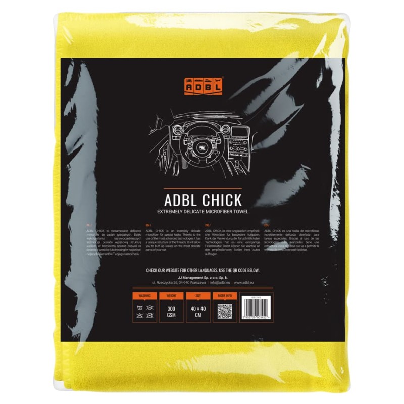 ADBL CHICK Toalla de microfibras delicada 40x40 cm 300 GSM