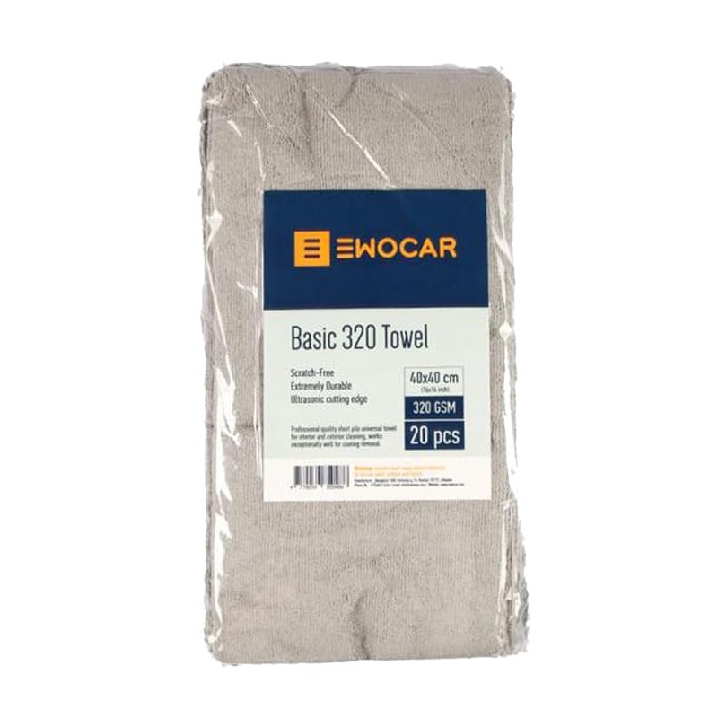 EWOCAR Basic320 Kit de 20 toallas de microfibras 320 GSM