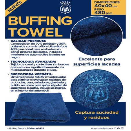 Labocosmetica BUFFING TOWEL Toalla de microfibras ultra suave 40x40 480 GSM