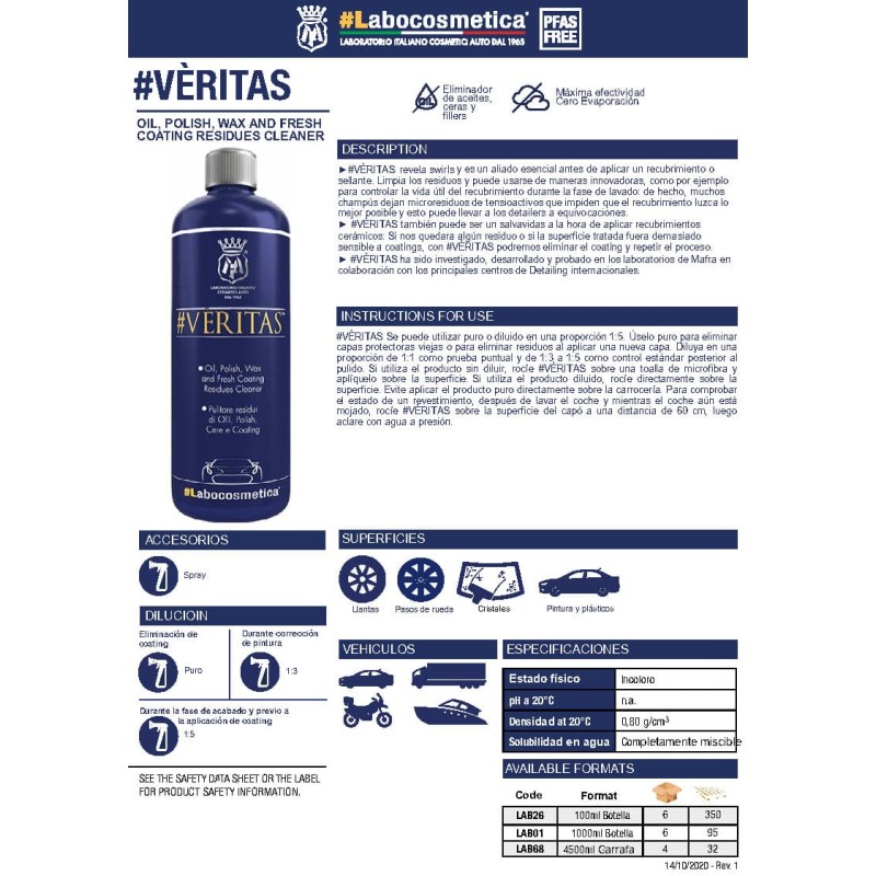 Labocosmetica VERITAS Verificador de swirls