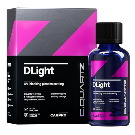 CarPro Cquartz DLight Coating de plásticos, faros y PPF