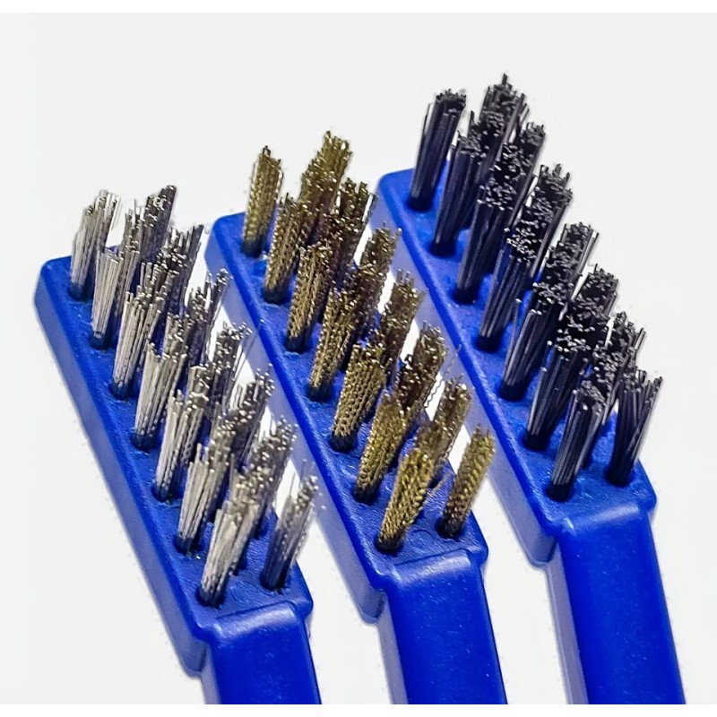 VONIXX Cepillos de detallado de Nylon, Latón y Acero