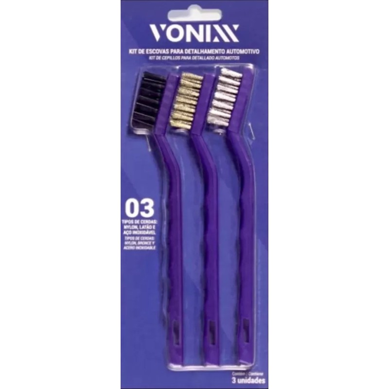 VONIXX Cepillos de detallado de Nylon, Latón y Acero VONIXX Cepillos de detallado de Nylon, Latón y Acero