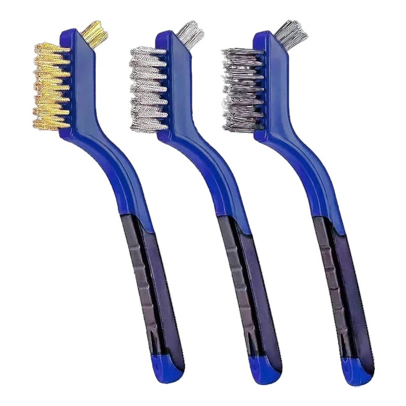 VONIX Kit de Cepillos de Nylon, Latón y Acero Doble Cara