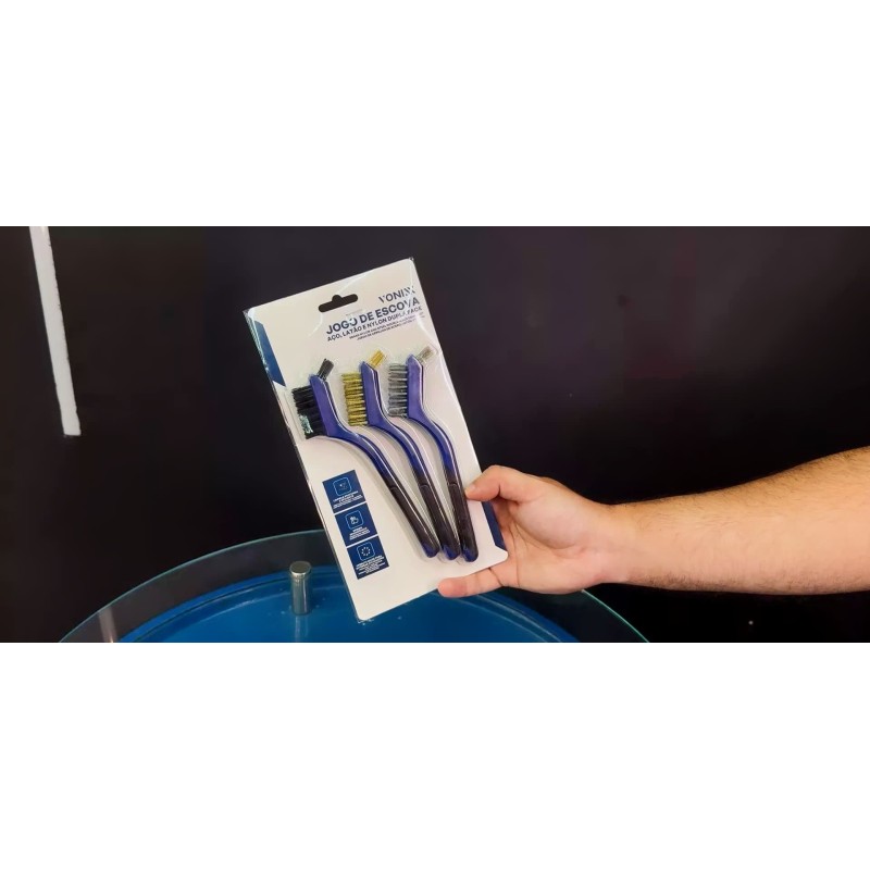 VONIX Kit de Cepillos de Nylon, Latón y Acero Doble Cara