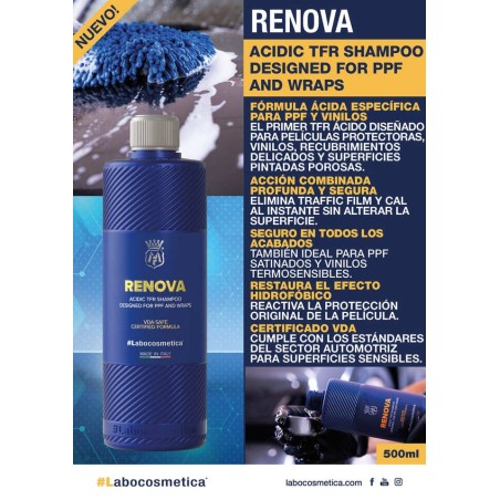Labocosmetica RENOVA Jabón TFR para PPF y Vinilos 500 mL