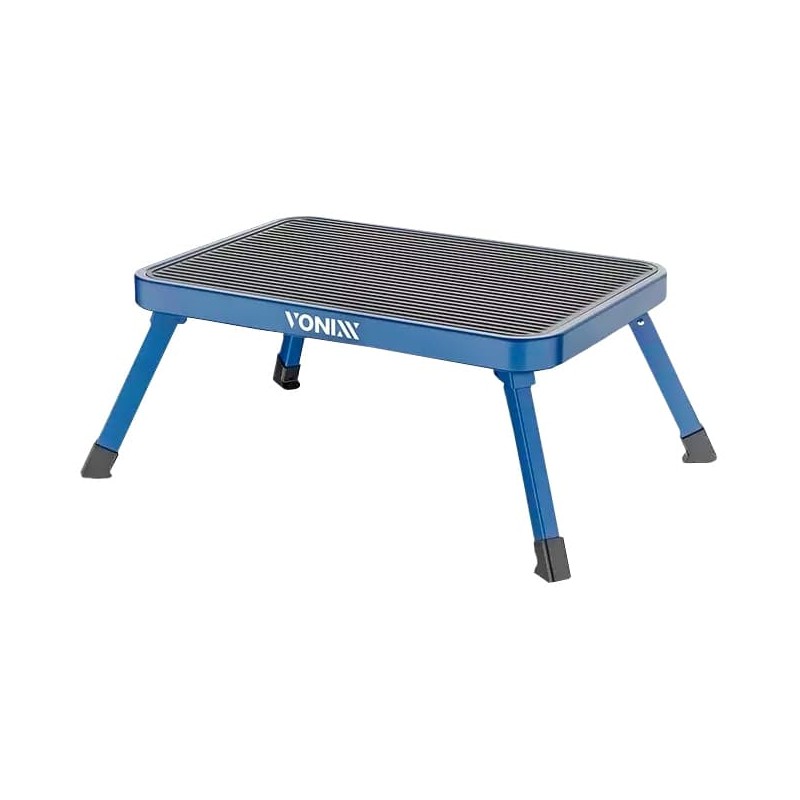 VONIXX Banqueta Metálica Plegable 46x32x17 cm