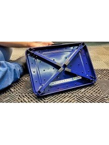 VONIXX Banqueta Metálica Plegable 46x32x17 cm