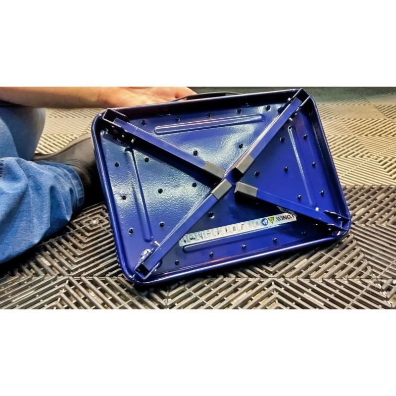 VONIXX Banqueta Metálica Plegable 46x32x17 cm