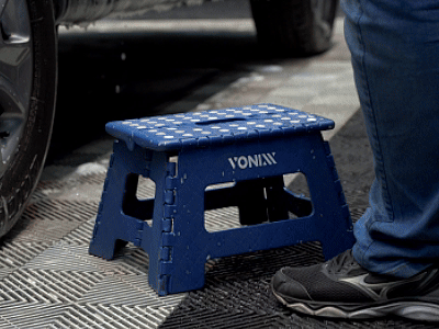 VONIXX Banqueta Plegable Plástica 31x22 cm